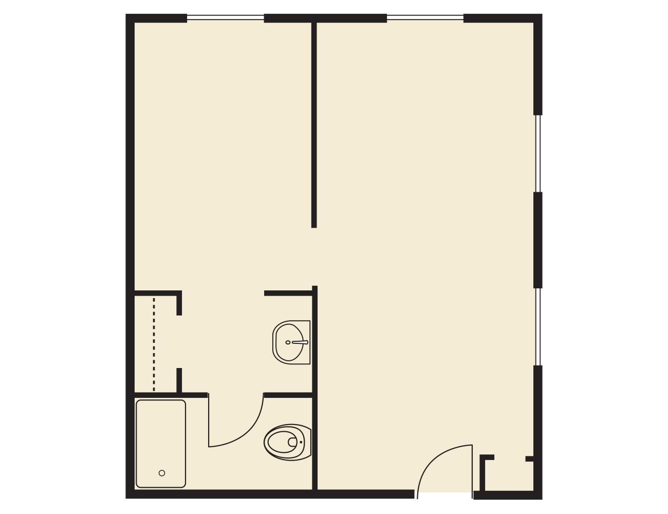 Signature One Bedroom Blot Floors 0004 Signature One Bedroom - River Valley Place Of Ottumwa